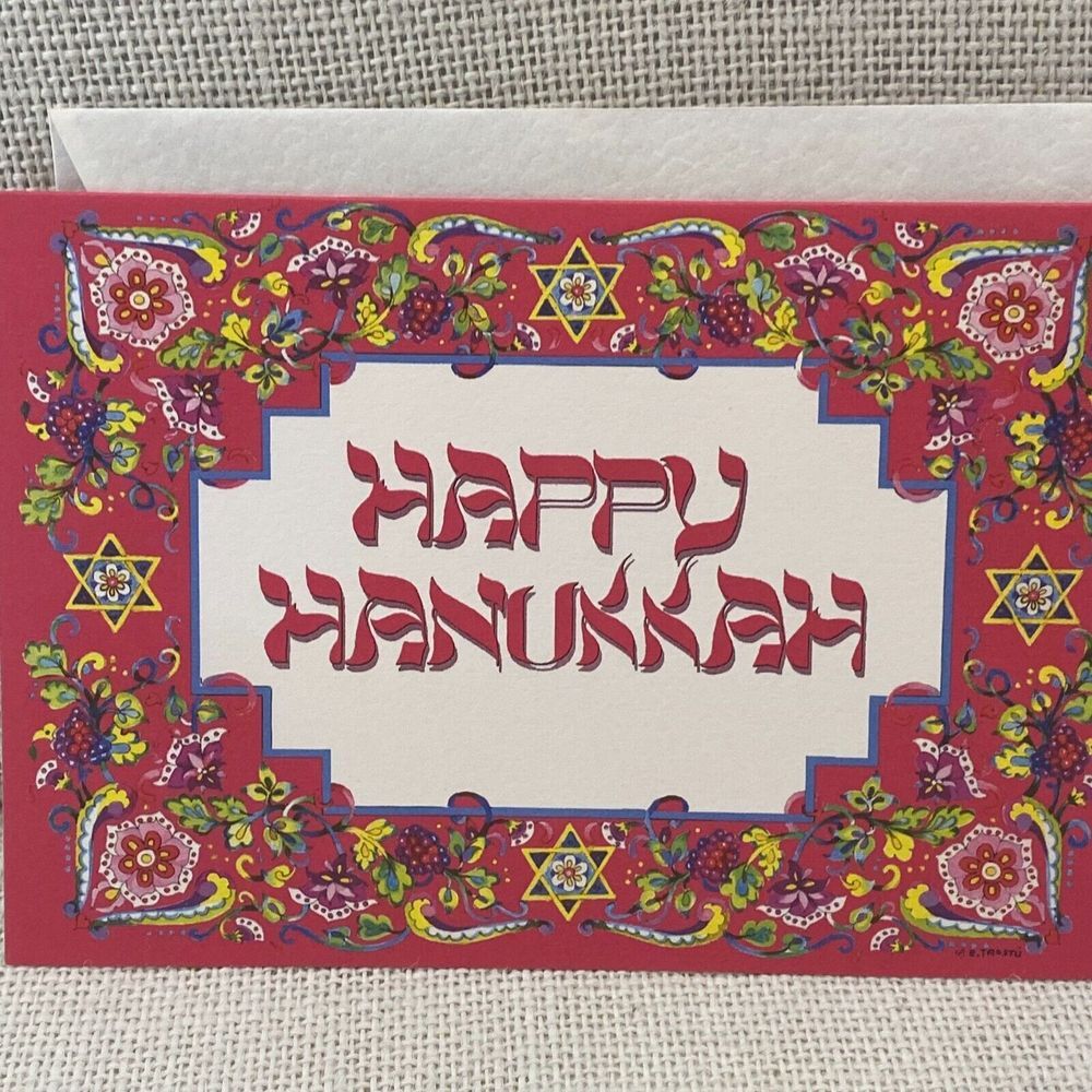 Happy Hanukkah Celebration Holiday Joy Greeting Card By Picture USA